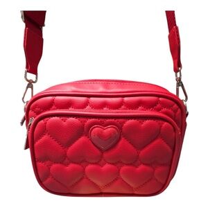 Betsy Johnson Heart Camera Crossbody